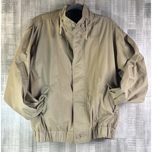 London Fog Limited Edition Men's L Regular Brown Harrington Big Ben Zip Bomber